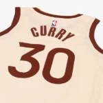 Camiseta Regata NBA Golden State Warriors Curry 30 City Edition Bege 2025/26 Nike - Imagem 14