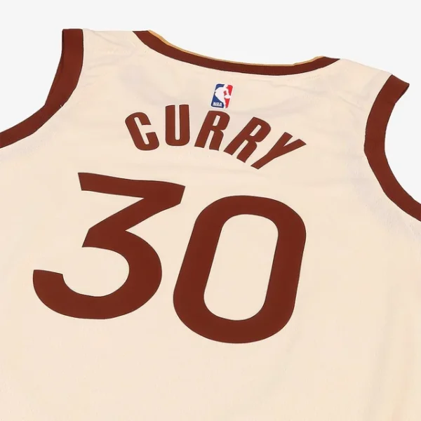 Camiseta Regata NBA Golden State Warriors Curry 30 City Edition Bege 2025/26 Nike - Imagem 14