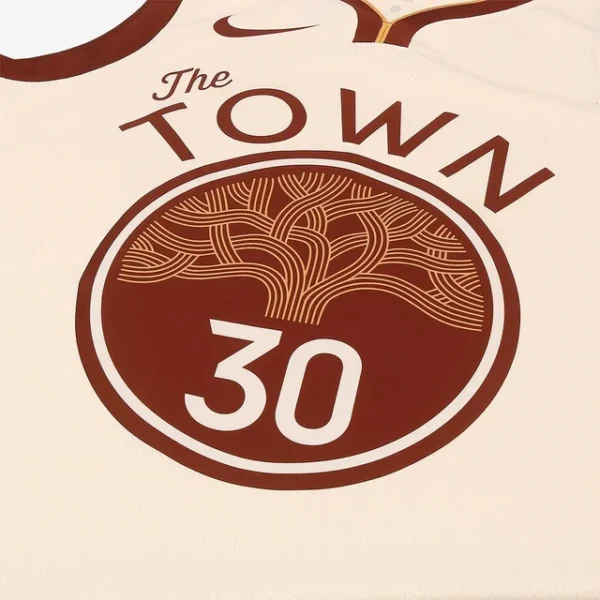 Camiseta Regata NBA Golden State Warriors Curry 30 City Edition Bege 2025/26 Nike - Imagem 11