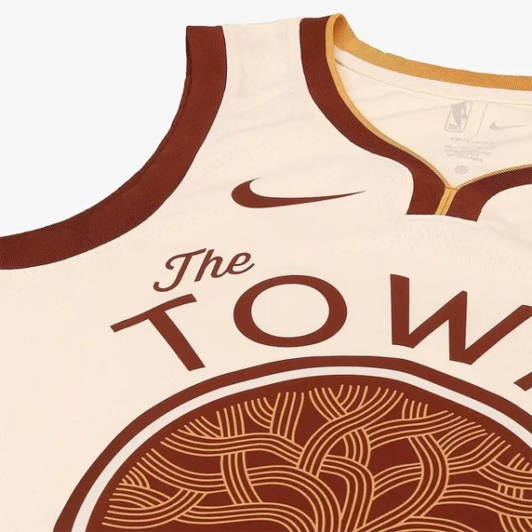 Camiseta Regata NBA Golden State Warriors Curry 30 City Edition Bege 2025/26 Nike - Imagem 10