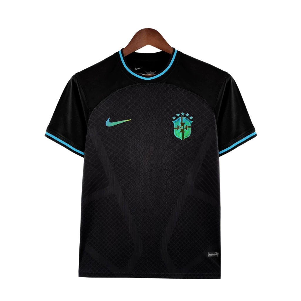 nefbewfbbhj Camisa Seleção Brasil Concept Edition Versão Torcedor Refletiva Masculina 2022 Preto Nike - Imagem 1