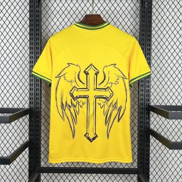 Camisa Brasil Seleção Brasileira Concept Jesus Cristo Versão Torcedor Masculina Amarela 2026 Nike - Imagem 5