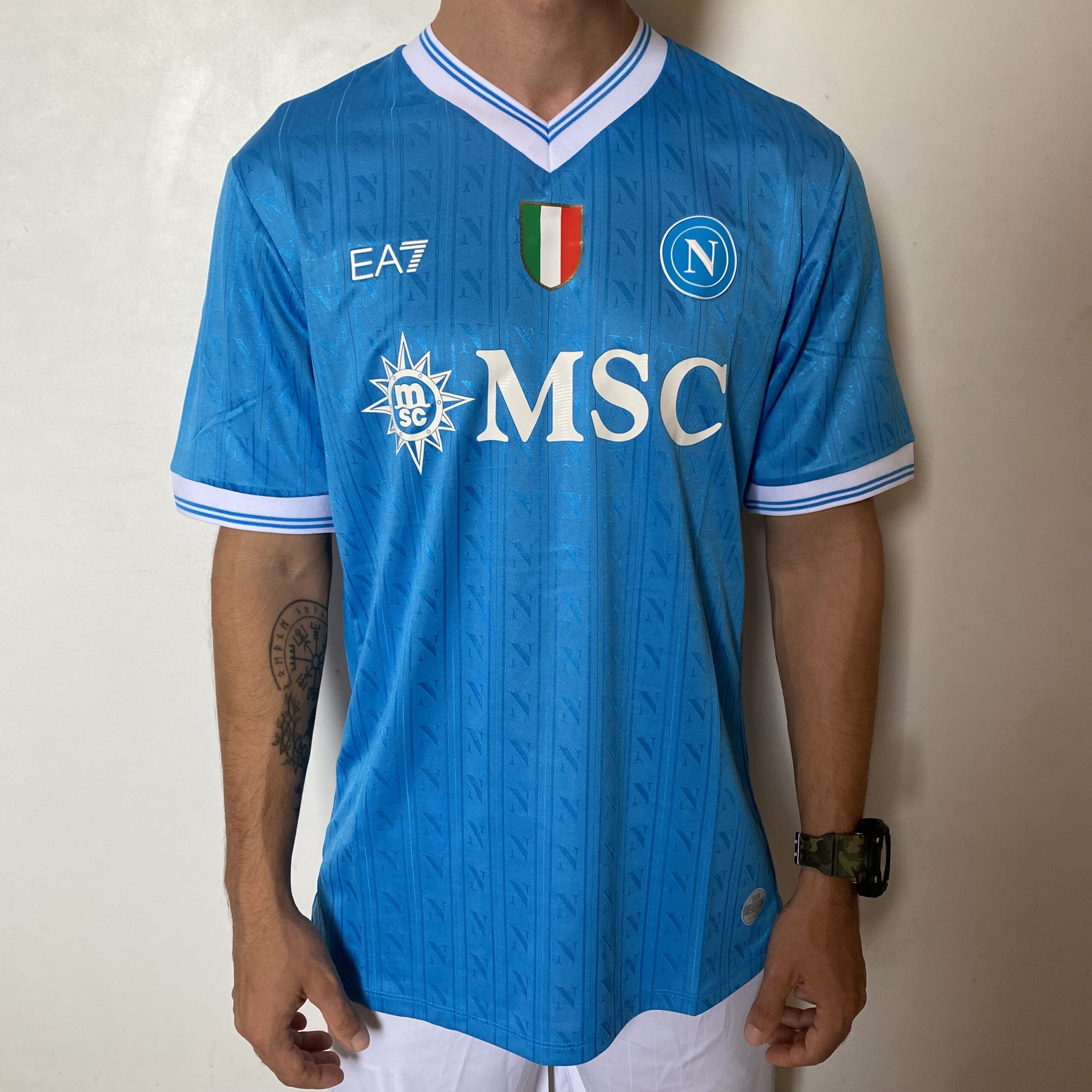 Camisa Napoli Home Versão Torcedor 25/2026 Azul EA7 Armani