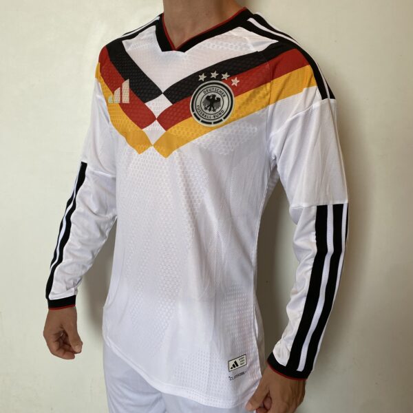 Camisa Seleção Alemanha Home Versão Jogador Manga Longa Copa Do Mundo 2026 Branco Adidas - Imagem 5