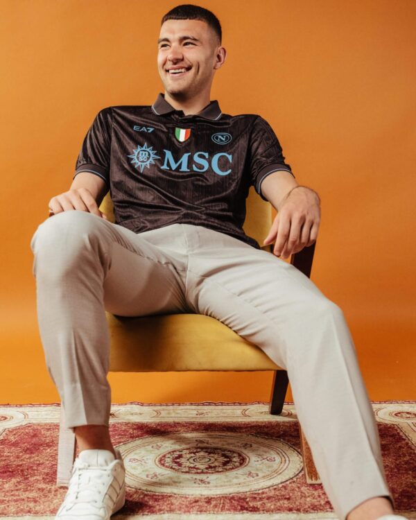 Camisa Napoli Third Versão Torcedor 25/2026 Café EA7 Armani - Imagem 13