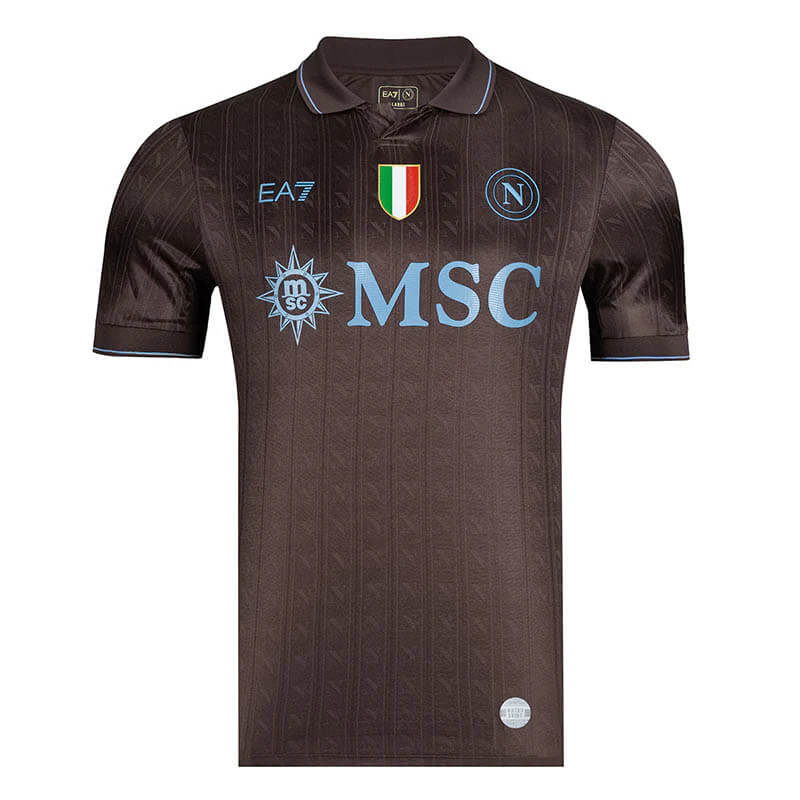 Terceira-camisa-do-Napoli-2025-2026-EA7-Third-kit-1 Camisa Napoli Third Versão Torcedor 25/2026 Café EA7 Armani - Imagem 1