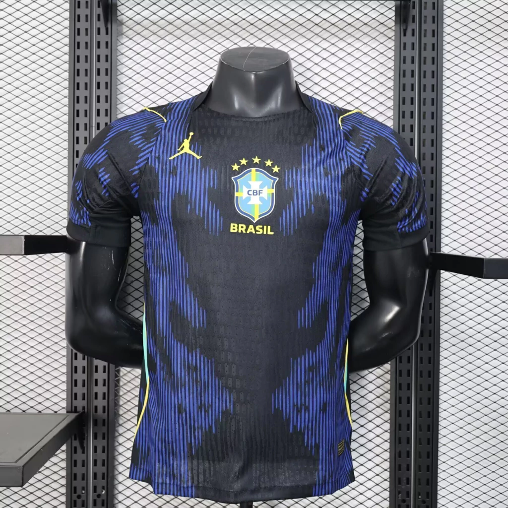 e172e327-58cdf29a174cf53bc717635785915782-1024-1024 Camisa Brasil Seleção Brasileira Away Azul Jogador Copa do Mundo 2026 Jordan Nike - Imagem 1