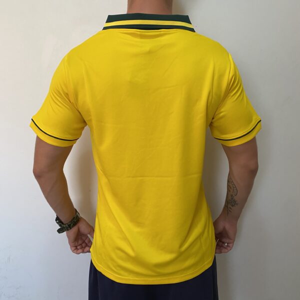 Camisa Retrô Clássica Seleção Brasileira Brasil – Veludo - Umbro – Amarela – 1994 - Imagem 10