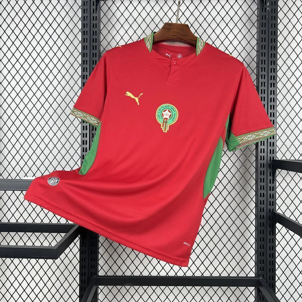 2026011216101246-ce0b0c9e77450d10b117683171090856-1024-1024 Camisa Seleção Marrocos Home Versão Torcedor Copa Do Mundo 2026 Vermelho Puma - Imagem 1