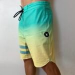 Bermuda Hurley Verde com Amarelo Degradê 2026 - Imagem 3