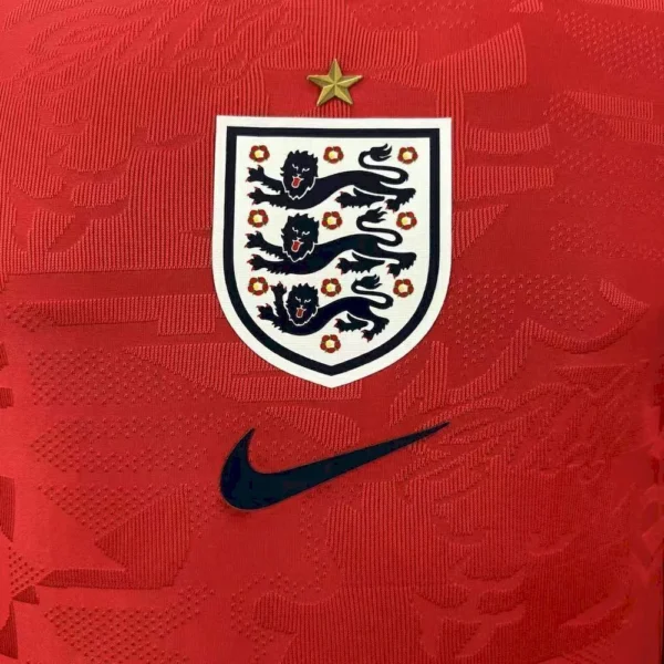 Camisa Seleção Inglaterra Away Versão Jogador Copa Do Mundo 2026 Vermelha Nike - Imagem 3