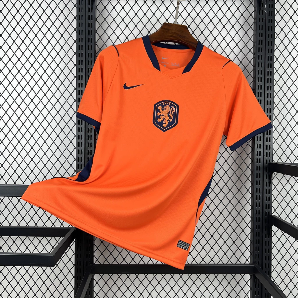 Camisa Seleção Holanda Home Versão Torcedor Copa Do Mundo 2026 Laranja Nike