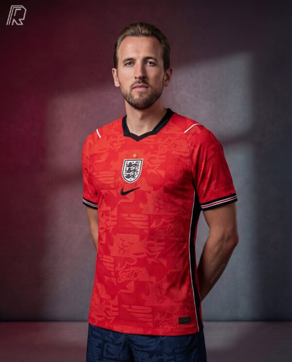 Camisa Seleção Inglaterra Away Versão Jogador Copa Do Mundo 2026 Vermelha Nike - Imagem 7