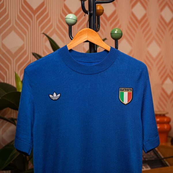 Camisa Retrô Clássica Seleção Itália Home 1970 Azul Adidas - Imagem 6
