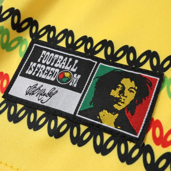 Camisa Jamaica Home Copa do Mundo 2026 Bob Marley Torcedor Amarela Adidas - Imagem 5