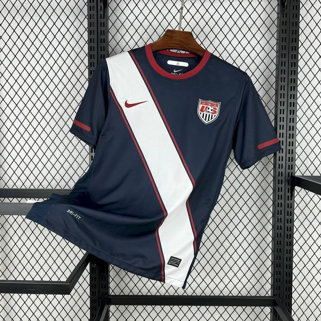 enfnefne Camisa Retrô Clássica Seleção Estados Unidos USA Away 2010 Azul Nike - Imagem 1