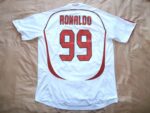 Camisa Retrô Milan Away 2006/2007 Ronaldo 99 Adidas Branca - Imagem 2