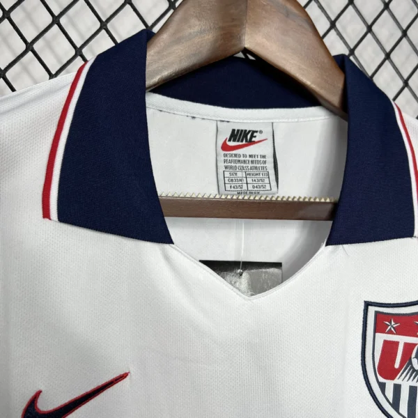 Camisa Retrô Clássica Seleção Estados Unidos USA Home 1995 Branca Nike - Imagem 2