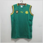 Camisa Regata Retrô Clássica Seleção Camarões Home 2002 Verde Puma