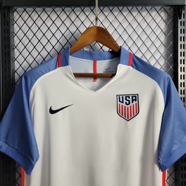 Camisa Retrô Clássica Seleção Estados Unidos USA Home 2016 Branca Nike - Imagem 3