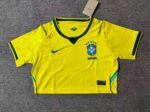 Cropped Brasil Home Amarela Com Manga Feminina Copa do Mundo 2026 Nike