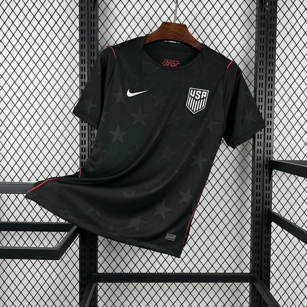 Camisa Seleção Estados Unidos USA Away Versão Torcedor Copa do Mundo 2026 Preta Nike