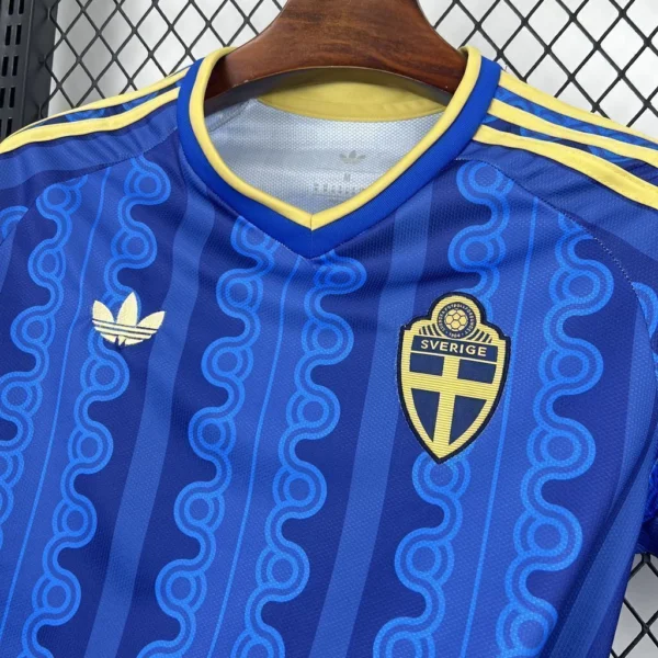 Camisa Seleção Suécia Away Versão Torcedor Copa Do Mundo 2026 Azul Adidas - Imagem 4