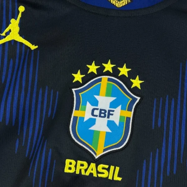 Camisa Brasil Seleção Brasileira Away Torcedor Manga Longa Copa do Mundo 2026 Jordan Azul Nike - Imagem 4