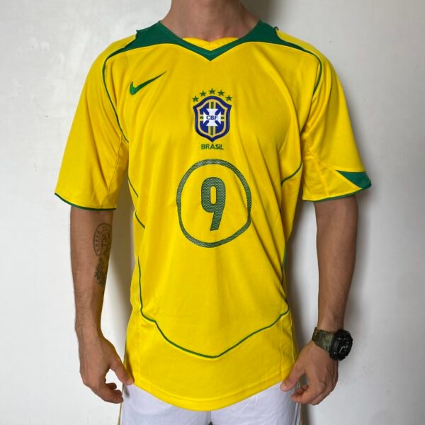 Camisa Retrô Clássica Seleção Brasileira Brasil – Nike – Amarela – 2004 – Total 90 - Imagem 18