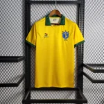 Camisa Retrô Clássica Seleção Brasileira Home - Brasil Amarela – 1988/1990 Topper