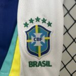 Kit Conjunto Infantil Crianças Camisa e Calção Brasil Retrô Away Infantil 2024/25 Nike - Imagem 4