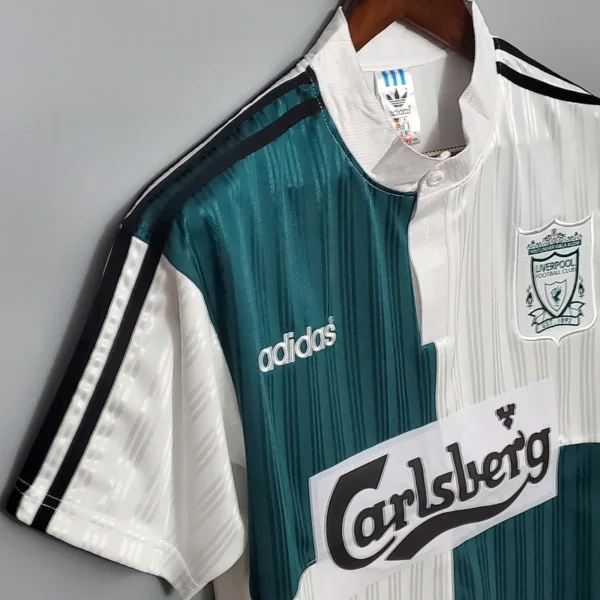 Camisa Retrô Liverpool Away 1995/96 Branca Adidas - Imagem 2