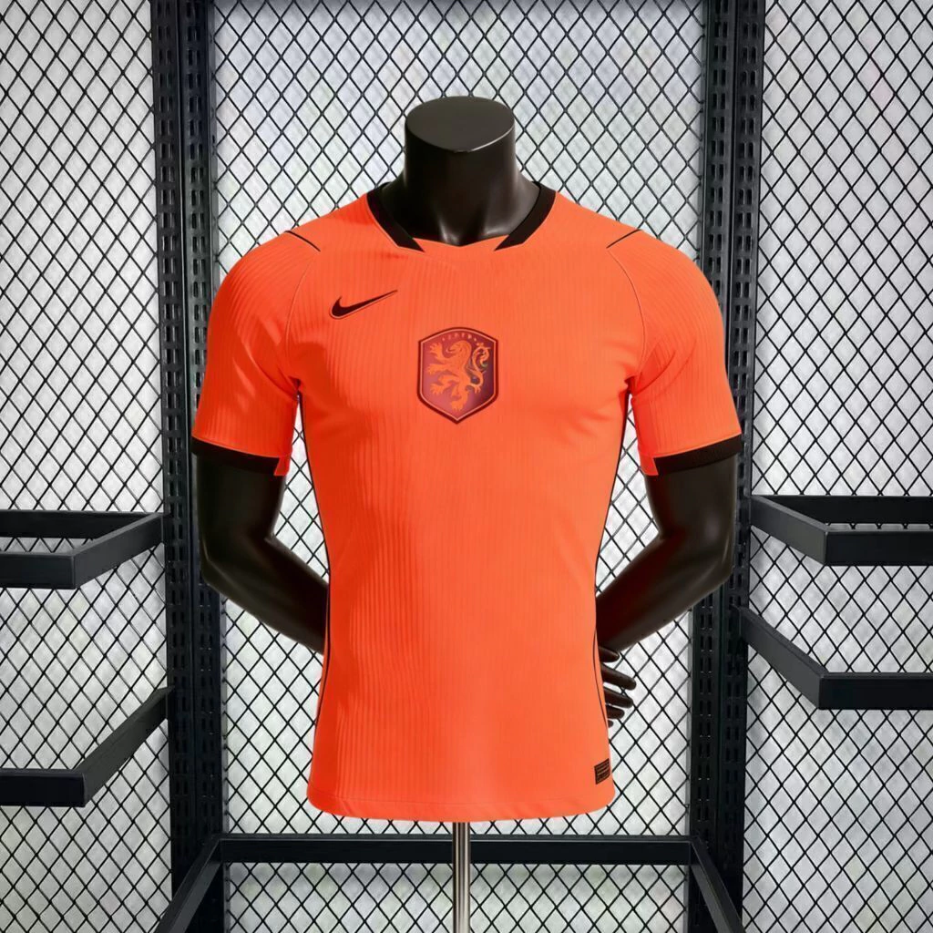Camisa Seleção Holanda Home Versão Jogador Copa Do Mundo 2026 Laranja Nike