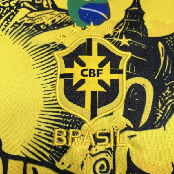 Camisa Brasil Seleção Brasileira Concept Cristo Redentor Versão Torcedor Amarelo 2025 Nike - Imagem 3