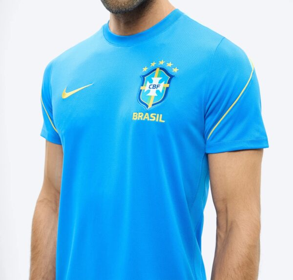 Camisa Seleção Brasil Casual Versão Torcedor Copa Do Mundo 2026 Azul Nike - Imagem 2