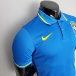 Camisa Seleção Brasil Polo Versão Torcedor Azul Nike - Imagem 3