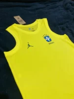 Regata Seleção Brasil Academia Copa Do Mundo 2026 Amarela Jordan - Imagem 4