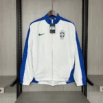 Jaqueta Casaco Brasil Seleção Brasileira Corta Vento 1998 Branco Nike - Imagem 6