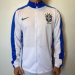 Jaqueta Casaco Brasil Seleção Brasileira Corta Vento 1998 Branco Nike