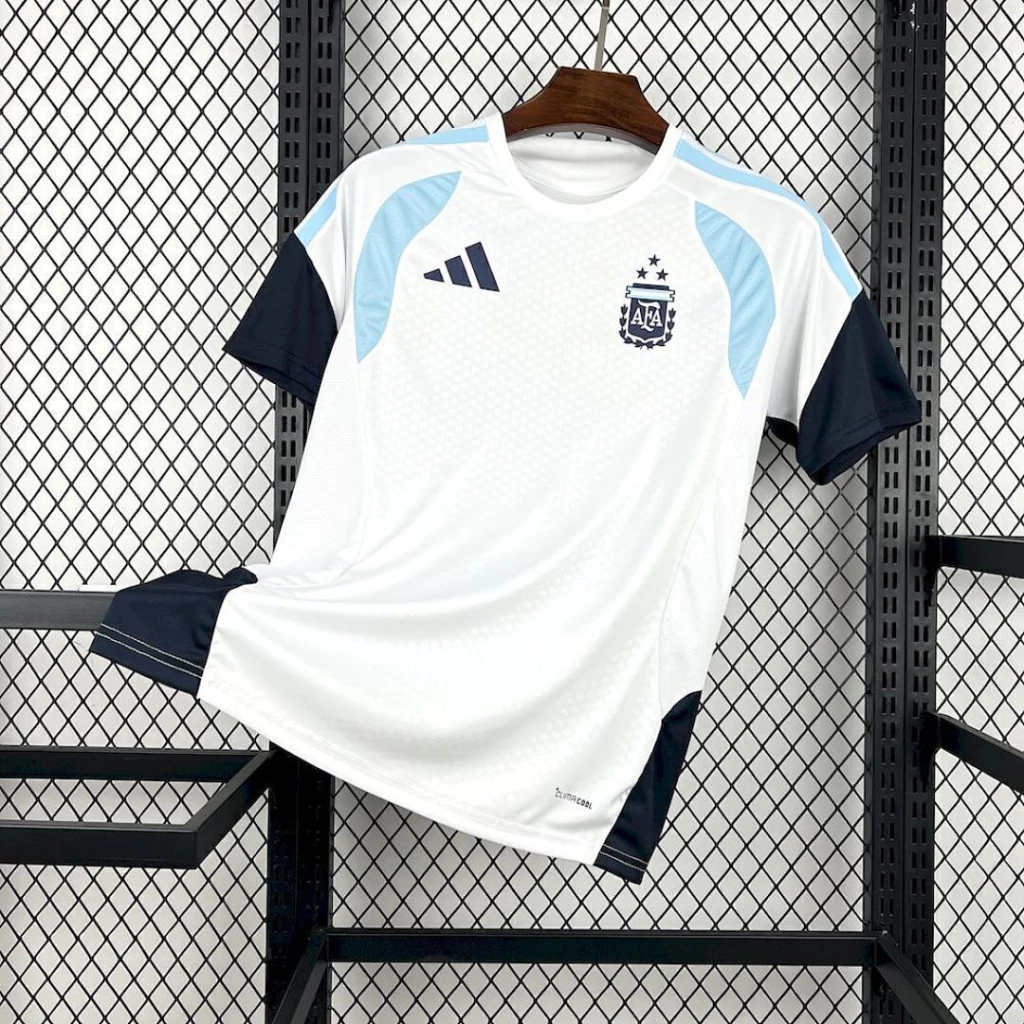 Camisa Seleção Argentina Treino Versão Torcedor Copa Do Mundo 2026 Branco Adidas