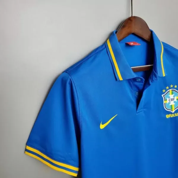 Camisa Seleção Brasil Polo Versão Torcedor 2025 Azul Nike - Imagem 3