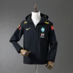 Jaqueta Casaco Brasil Seleção Brasileira Corta Vento 2026 Preto Nike