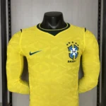 Camisa Brasil Seleção Brasileira Home Jogador Manga Longa Copa do Mundo 2026 Amarela Nike - Imagem 2