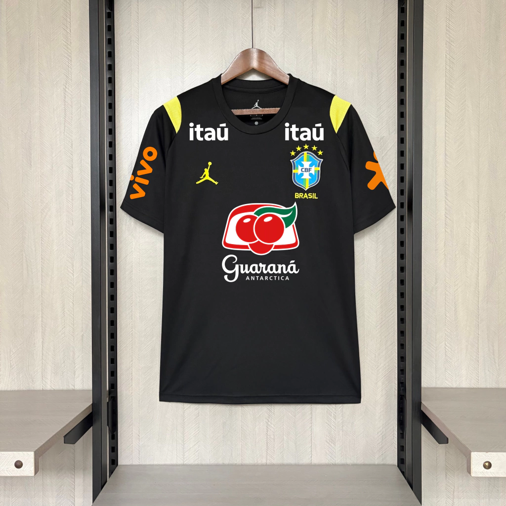 Camisa Seleção Brasil Treino Versão Torcedor Copa Do Mundo 2026 Preta Nike