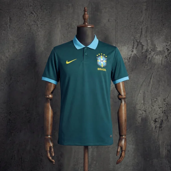 Camisa Seleção Brasil Polo Versão Torcedor Copa Do Mundo 2026 Verde Nike - Imagem 7
