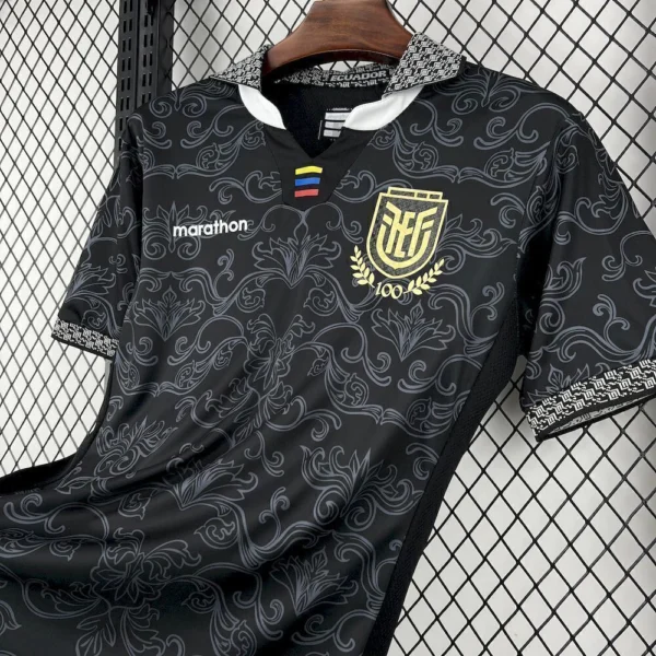 Camisa Seleção Equador Goleiro Versão Torcedor Copa Do Mundo 2026 Preta Marathon - Imagem 2