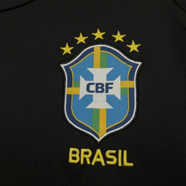 Camisa Seleção Brasil Treino Versão Torcedor Copa Do Mundo 2026 Preta Nike - Imagem 2