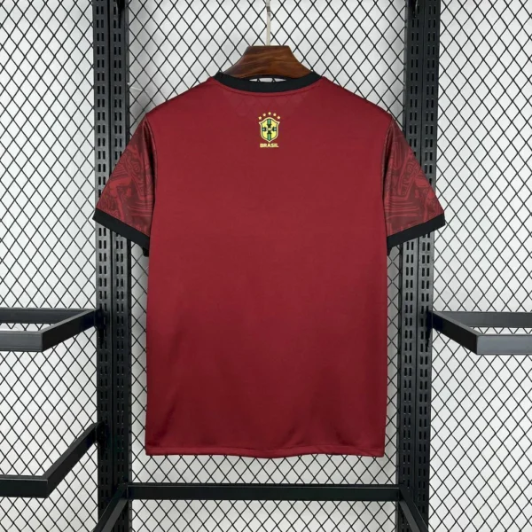 Camisa Brasil Seleção Brasileira Concept Cristo Torcedor Jordan Vermelha Nike - Imagem 4