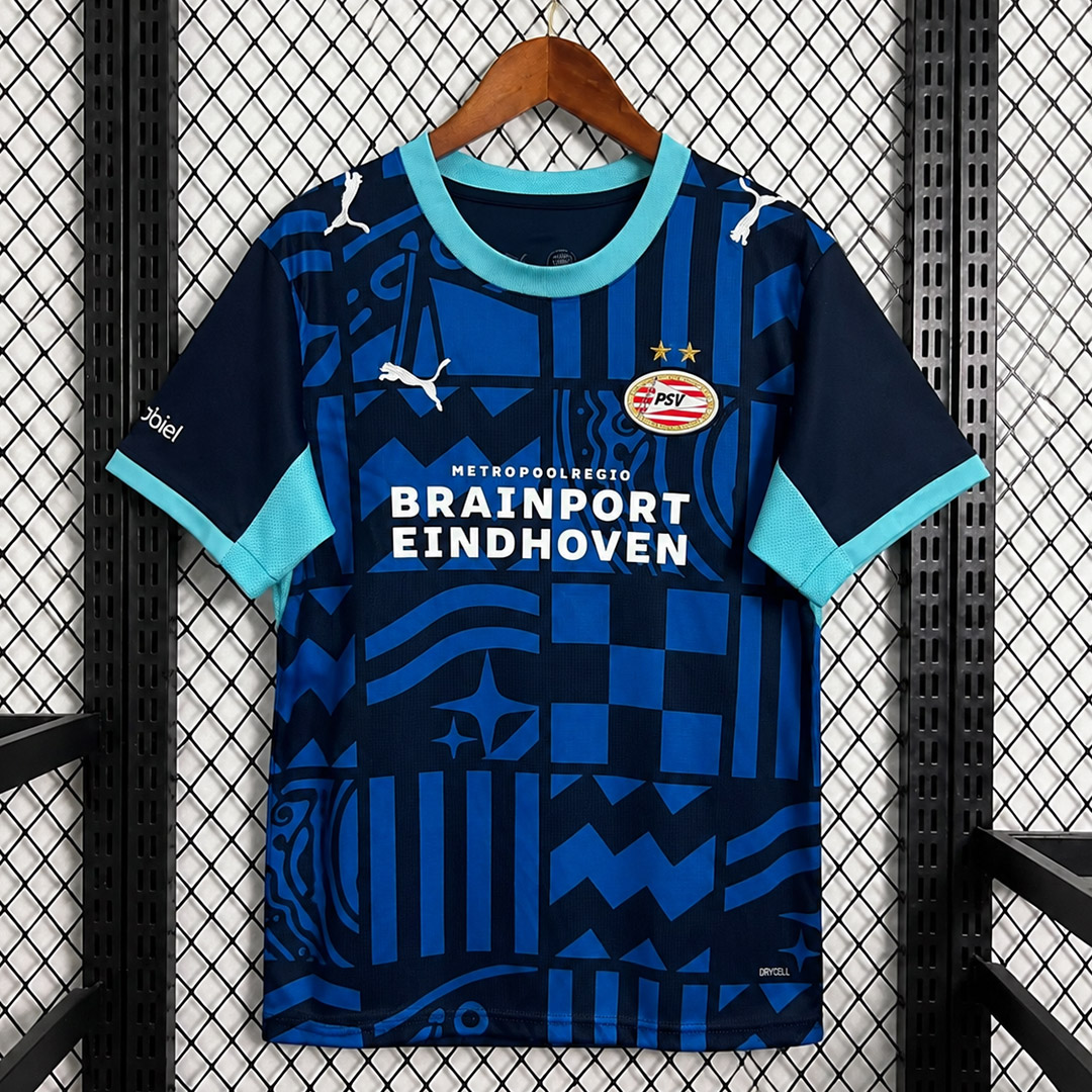 2627-PSV-Eindhoven-Third-Soccer-Jersey-1 Camisa PSV Eindhoven Third Versão Torcedor 2026/27 Azul Puma - Imagem 1