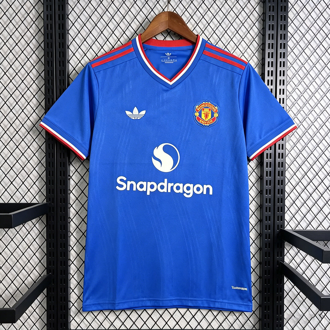 26_27 Manchester United Away Soccer Jersey 1_ZT Camisa Manchester United Away Versão Torcedor 2026/27 Azul Adidas - Imagem 1